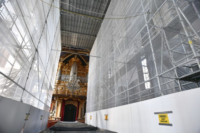 Sandomierz - prace renowacyjne w katedrze 